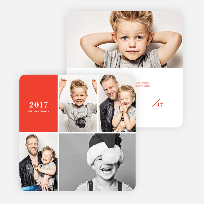 New Year’s Card Photo Collage - Red