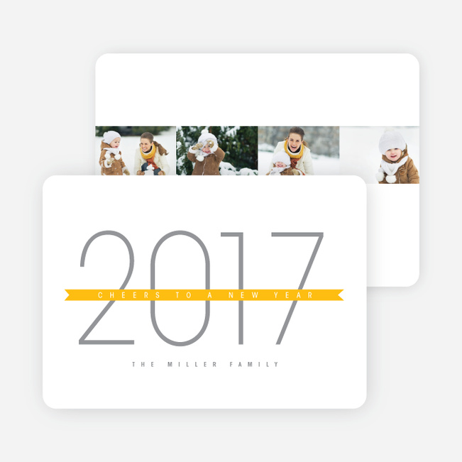 New Year, New Beginnings Cards - Yellow