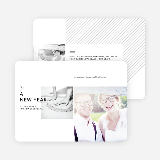A New Year, A New Chance New Year’s Cards - Black