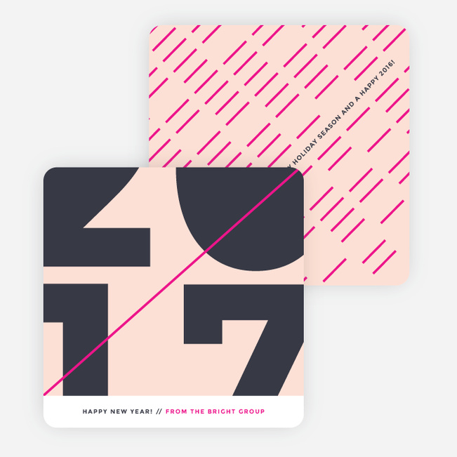 Pure Happiness New Year Cards - Pink
