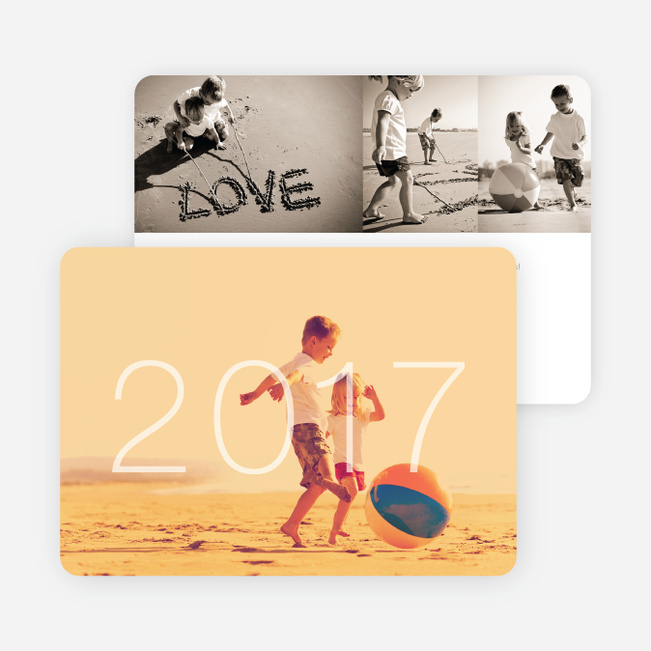 Simply Photo New Year’s Card - White