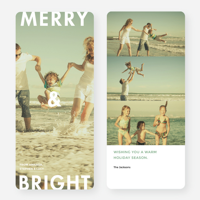Top to Bottom Holiday Cards - Green
