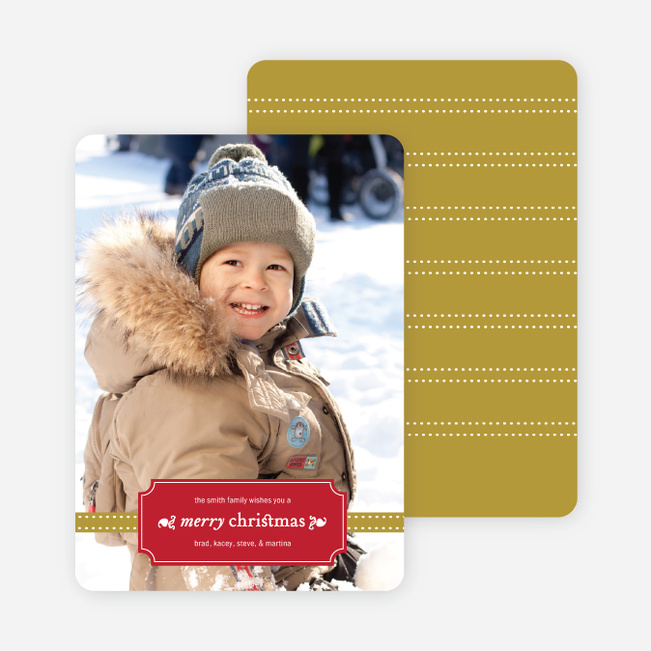 Christmas Label Holiday Photo Cards - Cherry
