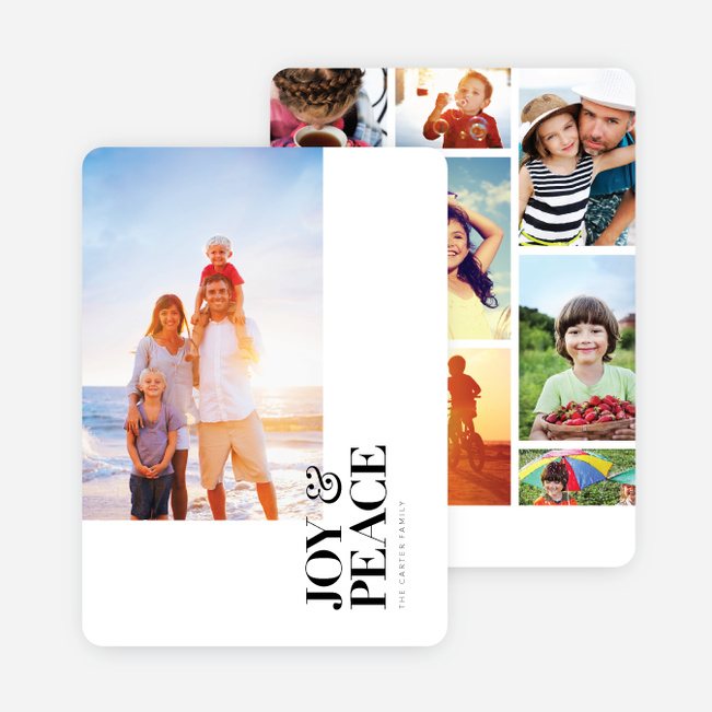 Photo Inspired Holiday Cards - Black