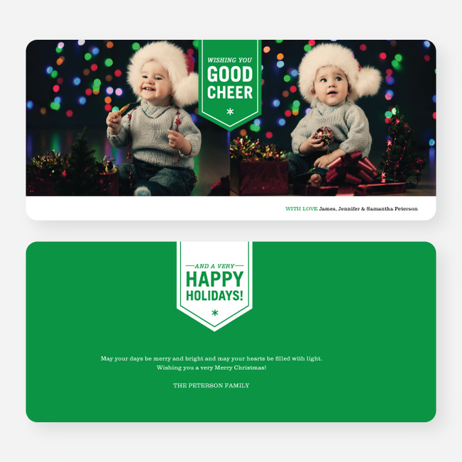 Wishing You Good Cheer Holiday Cards - Green