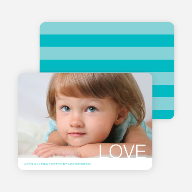 Simple Love Valentine’s Day Cards - Turquoise