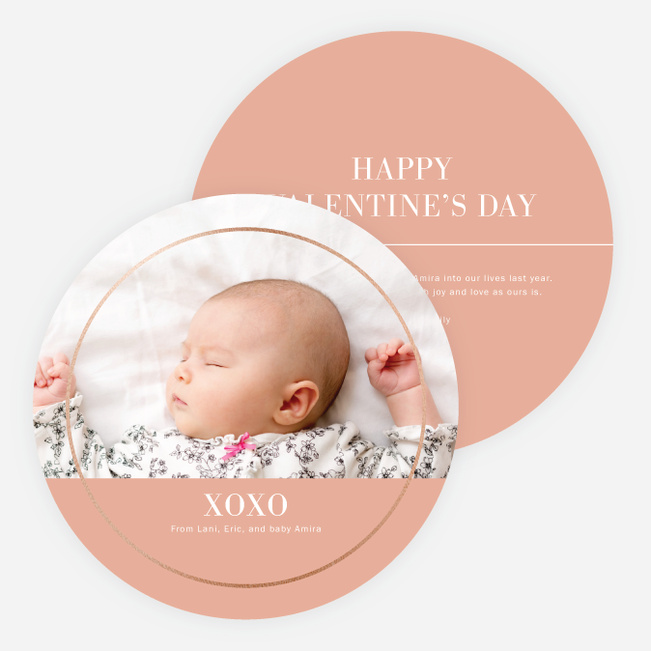 Border of Love Valentine’s Day Cards - Pink