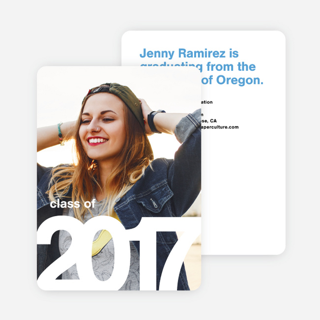 Class Of Graduation Invitations - Blue