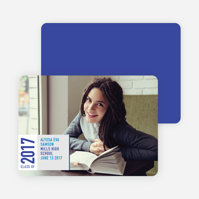 Simply Modern Graduation Announcements - Mystic Blue
