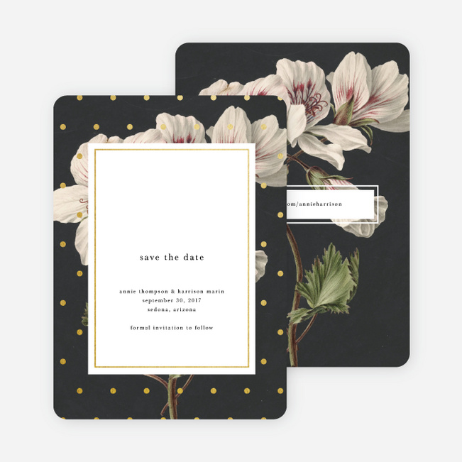Floral Bliss Save The Dates - Gray