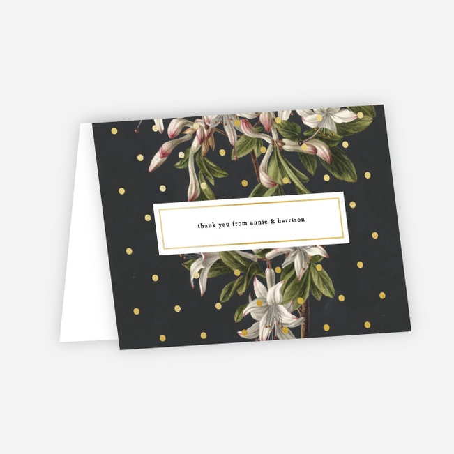 Floral Bliss Wedding Thank You Cards - Gray
