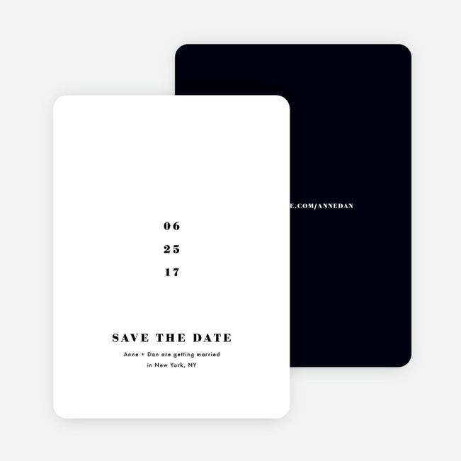 Simply Married Save the Dates - White