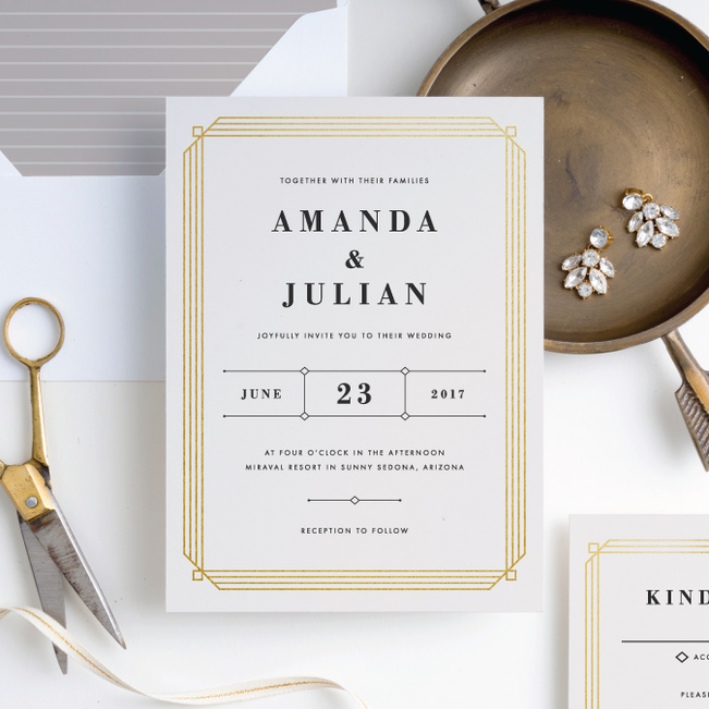 Art Deco Wedding Invitations | Paper Culture