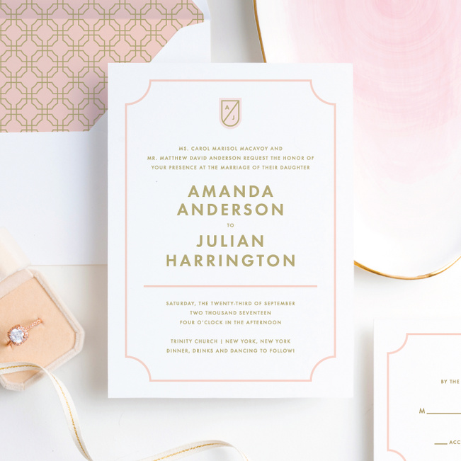 tomorrow s crest wedding invitations paper culture
