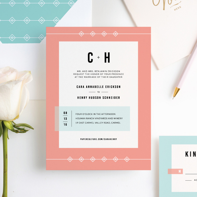 Diamonds in the Rough Wedding Invitations | Paper Culture