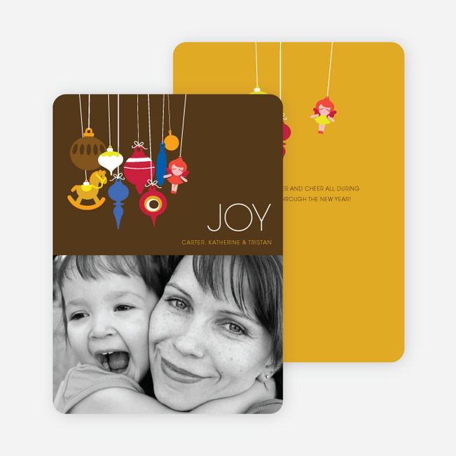 Christmas Ornaments Christmas Cards - Chocolate Brown