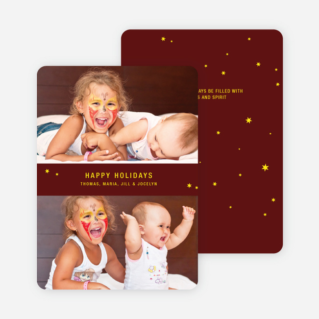 Holiday Angel: Happy Holidays Cards - Lemon Yellow