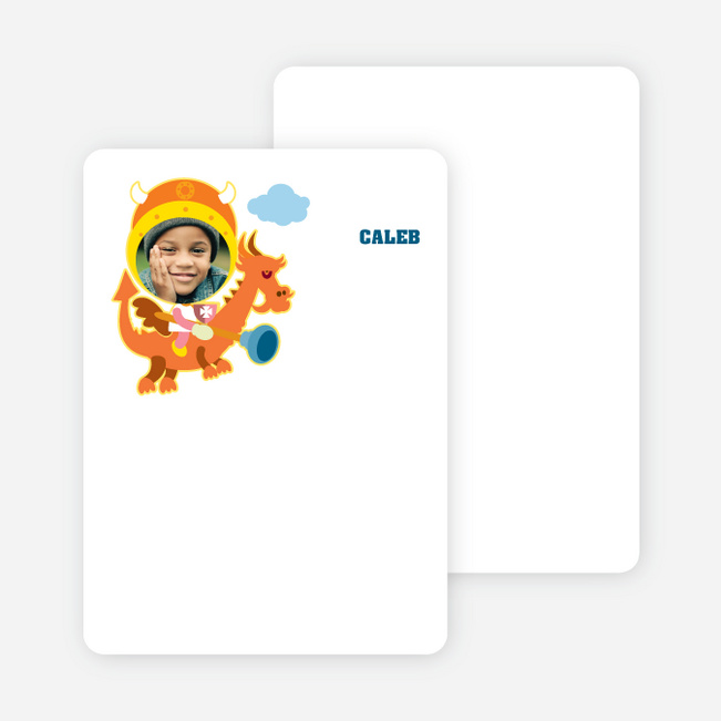 Note Cards: ‘Dragon Rider’ cards. - Baby Blue