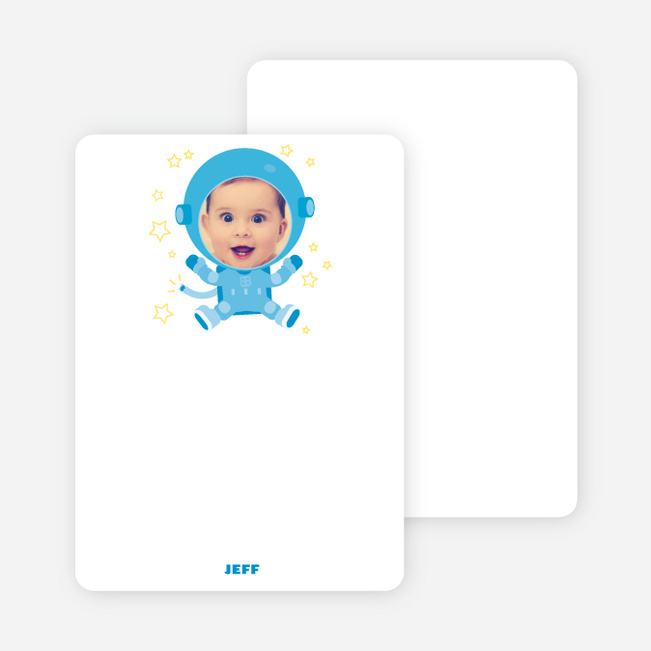 Notecards for the ‘Astronaut Photo Invitations’ cards. - Yellow