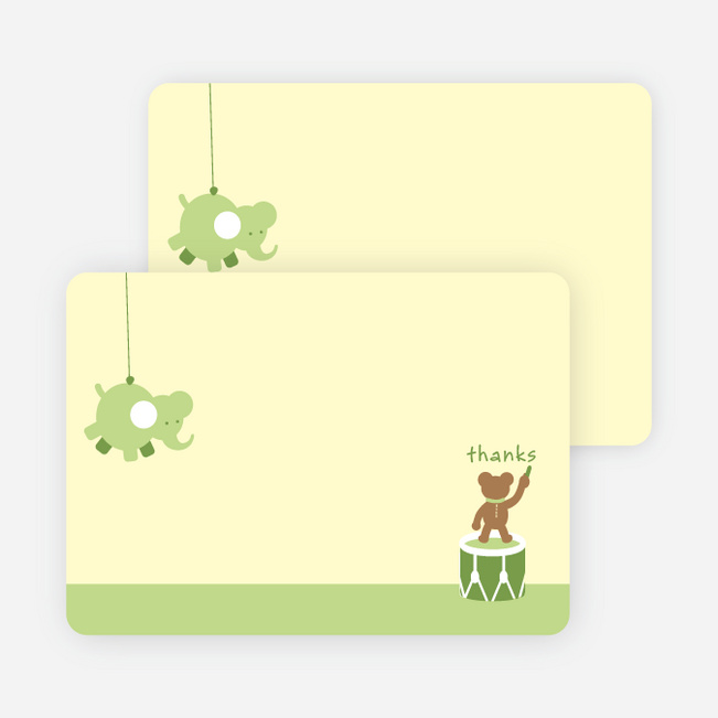 Notecards for the ‘Nursery Animals Gone Wild’ cards. - Keylime