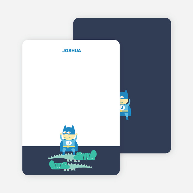 Notecards for the ‘Super Hero Triumphs Again!’ cards. - Grey Blue