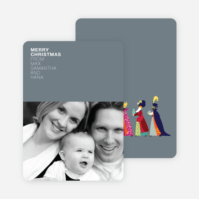 We Three Kings Holiday Cards - Slate Grey