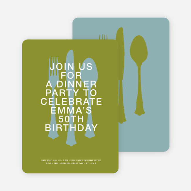 Dinner Party Invitations - Pea Soup