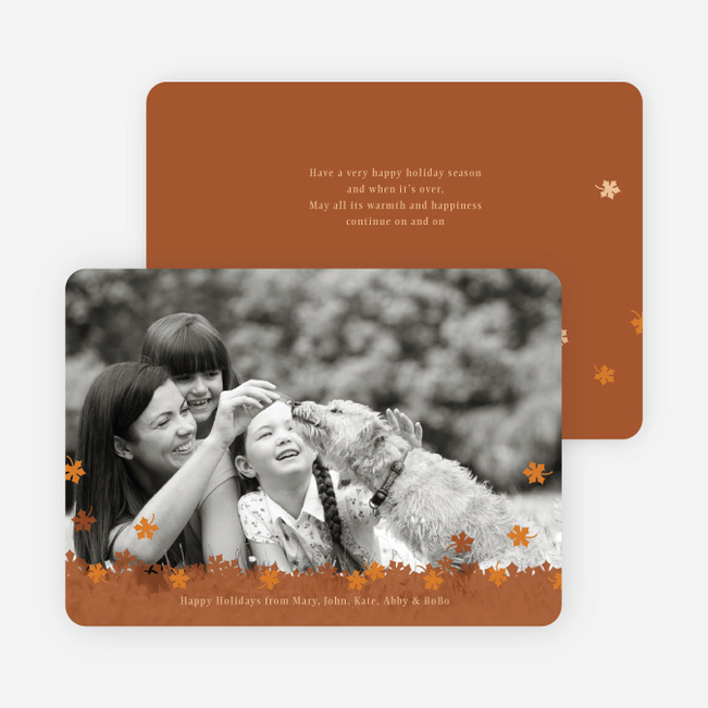 Fall Themed Photo Cards - Terra Cotta