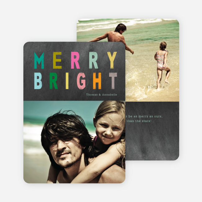 Merry Bright Holiday Photo Cards - Multi