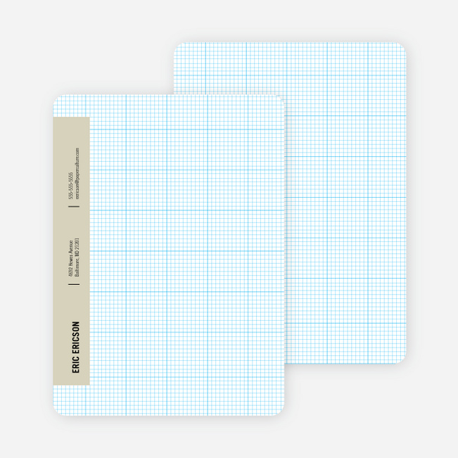Stationery Grid Modern Note Cards - Boss Beige