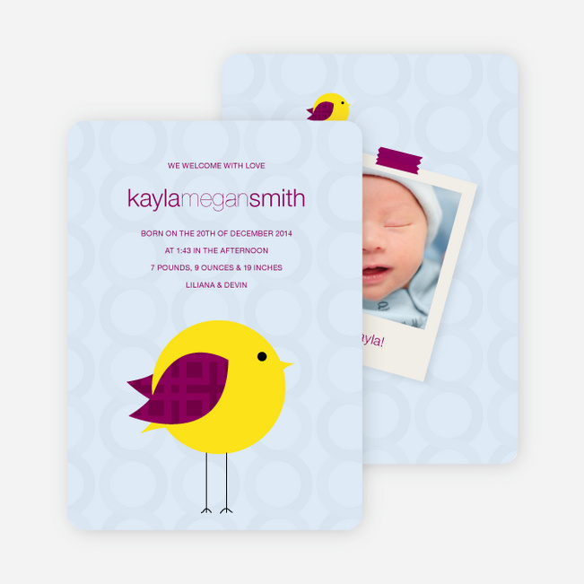 Tweetie Birth Modern Baby Announcement Paper Culture(02)