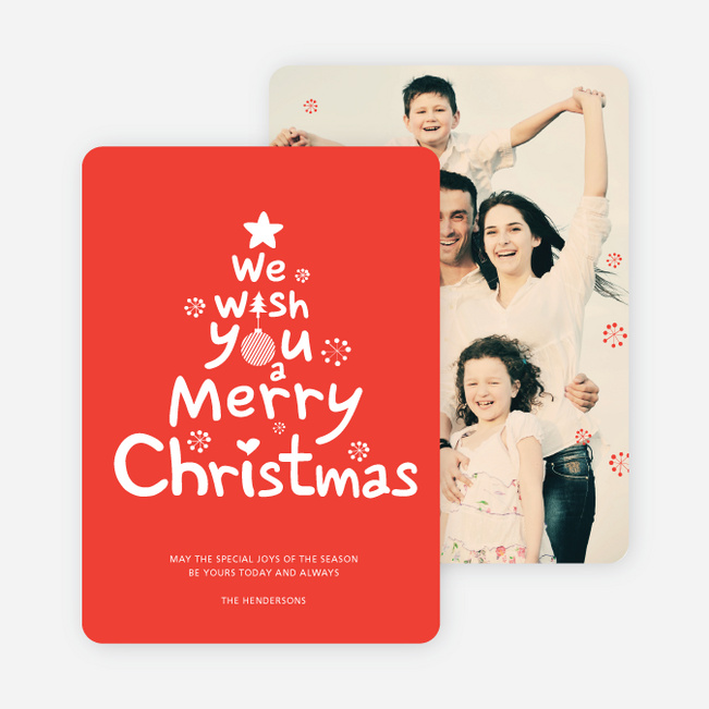We Wish You a Merry Christmas Card - Red