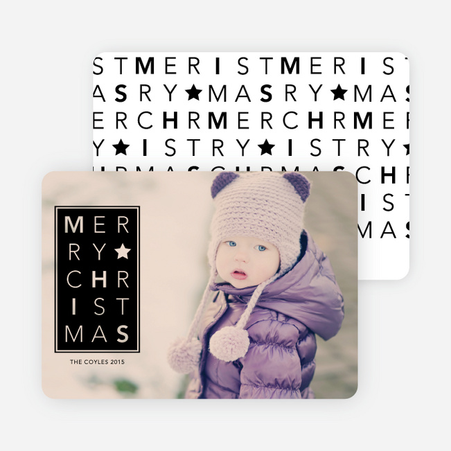 Merry Christmas Letters - Black