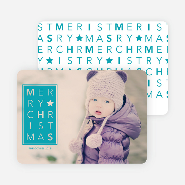 Merry Christmas Letters - Blue