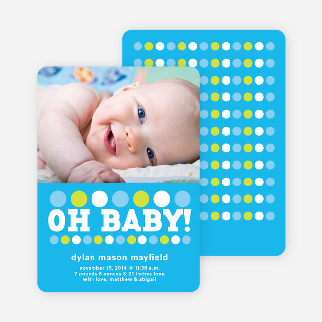 Oh Baby! Birth Announcements - Cornflower