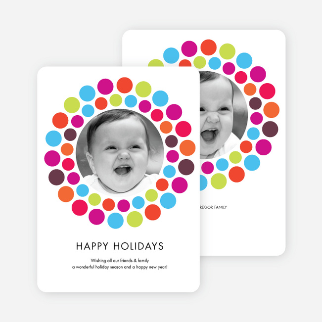Holiday Dots Photo Cards - Multi