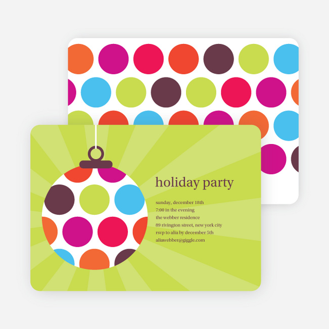 Holiday Ornament Party Invitations - Multi