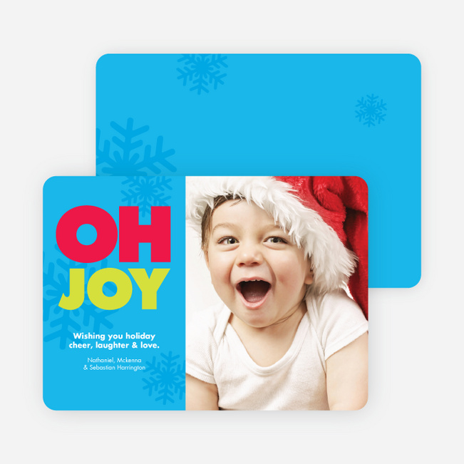 Oh Joy giggle Holiday Photo Card - Bright Aqua