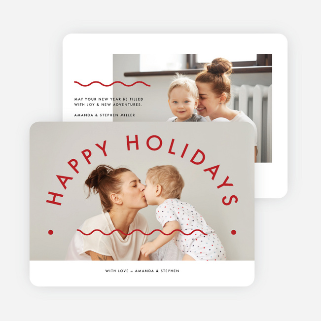 Happy Arc Holiday Cards - Red