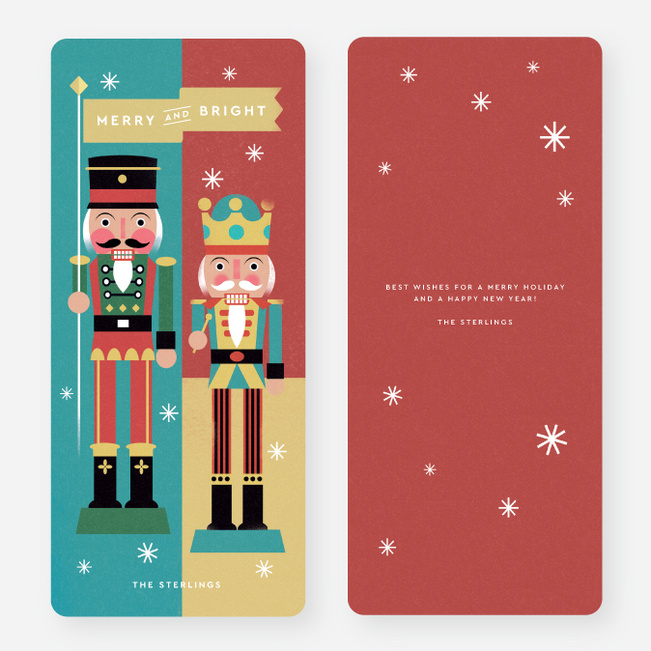 Merry Nutcrackers Christmas Cards - Multi