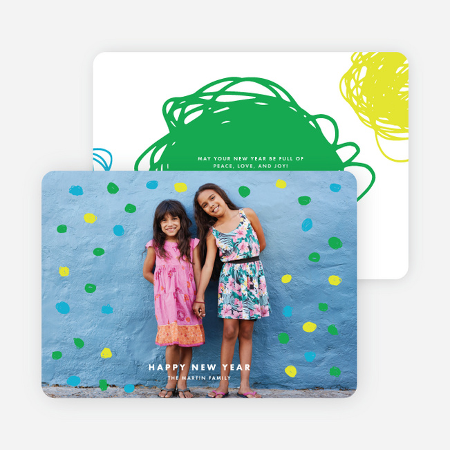 Scribble Perfection Holiday Cards - Green