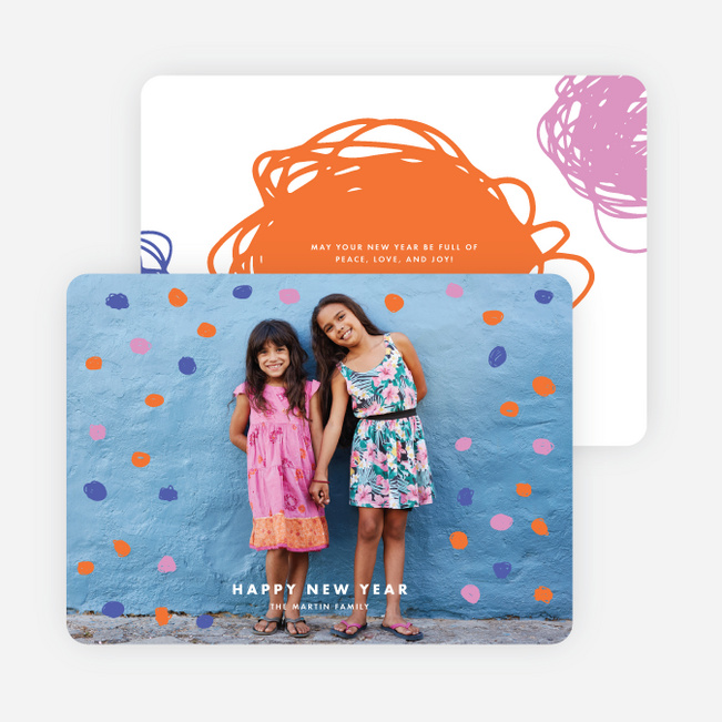 Scribble Perfection Holiday Cards - Orange