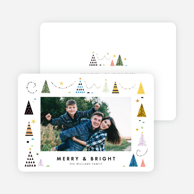 Tree Types Christmas Holiday Cards - Multi