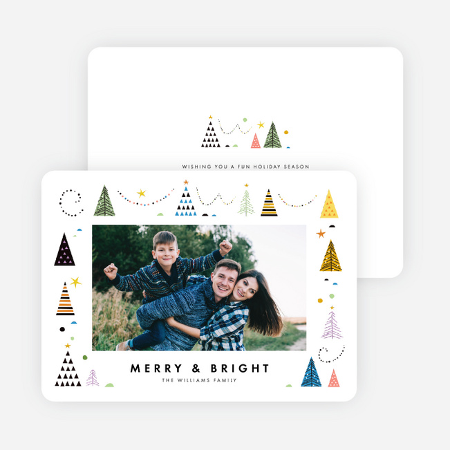 Tree Types Christmas Holiday Cards - Multi