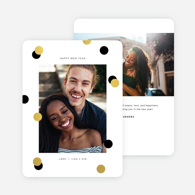 Classic Confetti Holiday Cards - Yellow