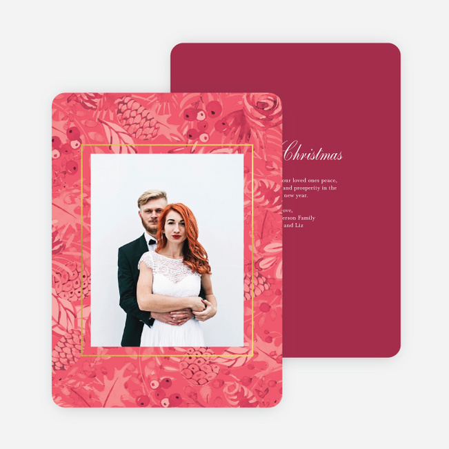Festive Tone Holiday Cards - Pink