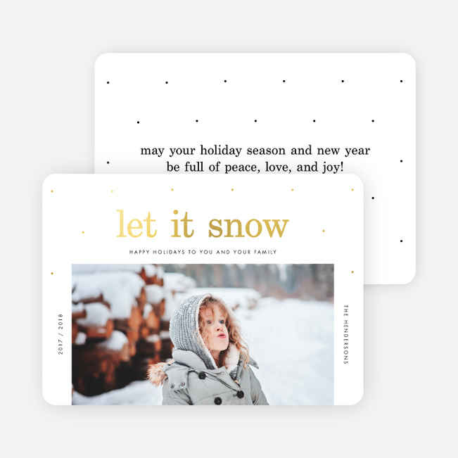 Gold Sprinkles Holiday Cards - Yellow