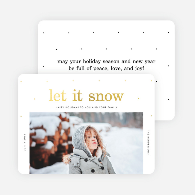 Gold Sprinkles Holiday Cards - Yellow