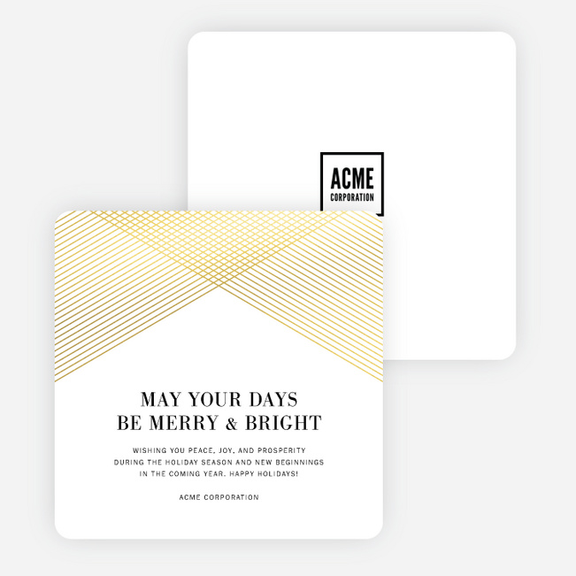 Intersecting Wishes Holiday Cards - White