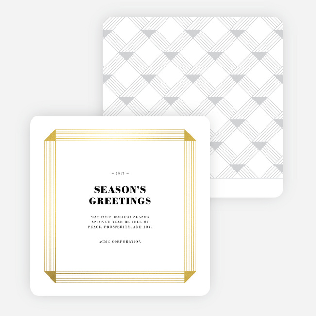 Luxe Greetings Corporate Holiday Cards - White